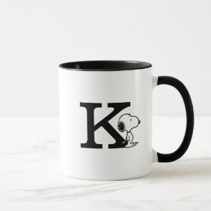 Peanuts   Snoopy Monogram K Mug