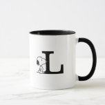 Peanuts | Snoopy Monogram L Mug<br><div class="desc">Snoopy is the loveable pet beagle of Charlie Brown in the comic strip Peanuts by Charles M. Schulz. Check out this cute Peanuts design featuring this loveable dog.</div>