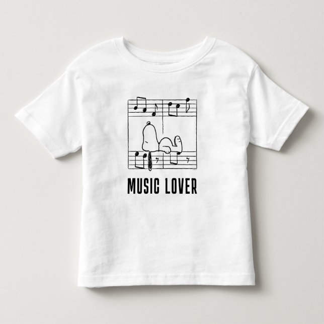 Peanuts | Snoopy Musical Notes Toddler T-Shirt (Front)