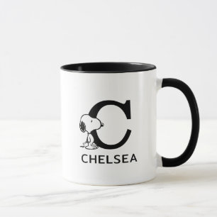 Peanuts   Snoopy Name & Monogram C Mug