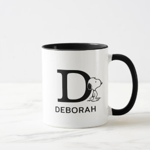 Peanuts   Snoopy Name & Monogram D Mug