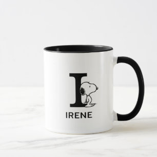 Peanuts   Snoopy Name & Monogram I Mug
