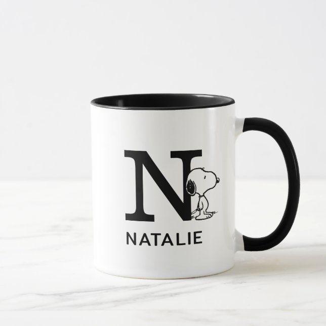 Peanuts | Snoopy Name & Monogram N Mug (Right)