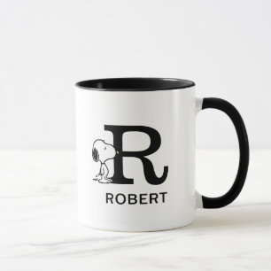 Peanuts Snoopy Name & Monogram R Mug