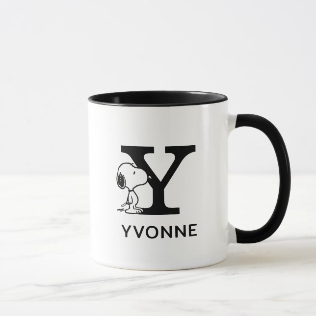 Peanuts | Snoopy Name & Monogram Y Mug (Right)