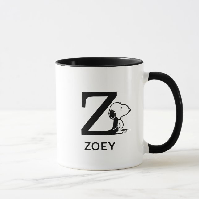 Peanuts | Snoopy Name & Monogram Z Mug (Right)