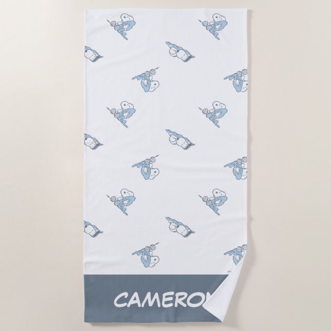 Peanuts | Snoopy Nap Time Pattern Beach Towel (Front)