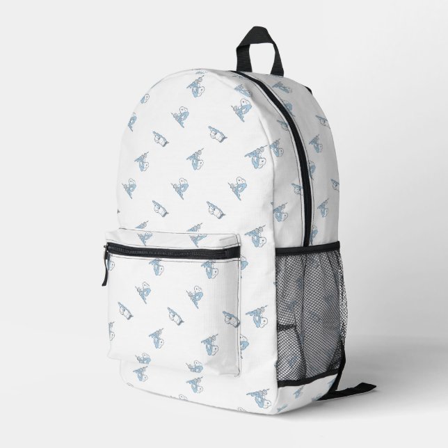 Peanuts | Snoopy Nap Time Pattern Printed Backpack (Back Corner Right)