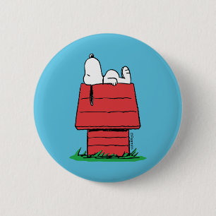 Peanuts   Snoopy Napping 6 Cm Round Badge