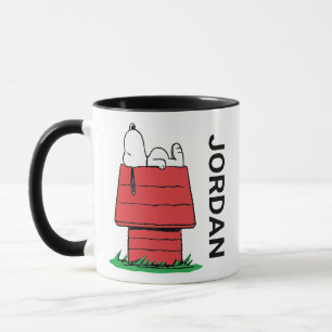 Peanuts   Snoopy Napping   Add Your Name Mug