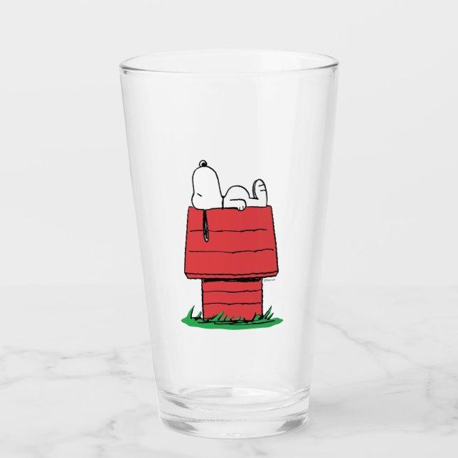 Peanuts | Snoopy Napping Glass (Front)