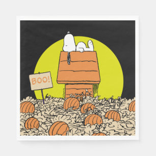Peanuts Snoopy Napping in the Pumpkin Patch Napkin