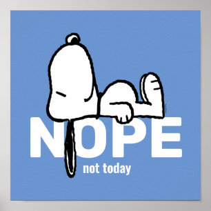 Peanuts Snoopy Not Today Poster