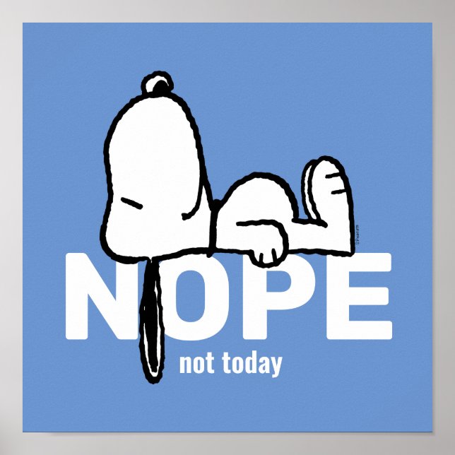 Peanuts | Snoopy Not Today Poster (Front)
