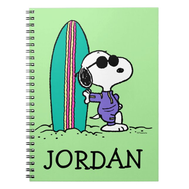 Peanuts | Snoopy Ocean High Tide | Add Your Name Notebook (Front)