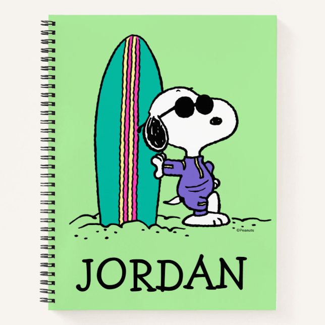 Peanuts | Snoopy Ocean High Tide | Add Your Name Notebook (Front)