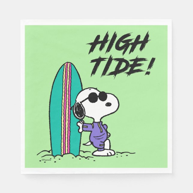 Peanuts | Snoopy Ocean High Tide Napkin (Front)