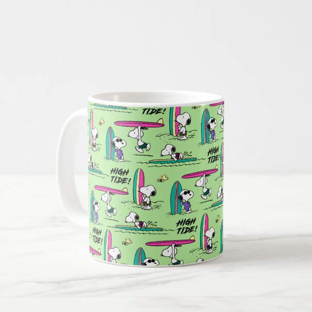 Peanuts | Snoopy Ocean High Tide Pattern Coffee Mug (Front Left)