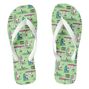 Peanuts   Snoopy Ocean High Tide Pattern Flip Flops