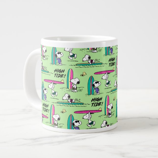 Peanuts | Snoopy Ocean High Tide Pattern Large Coffee Mug (Front Left)