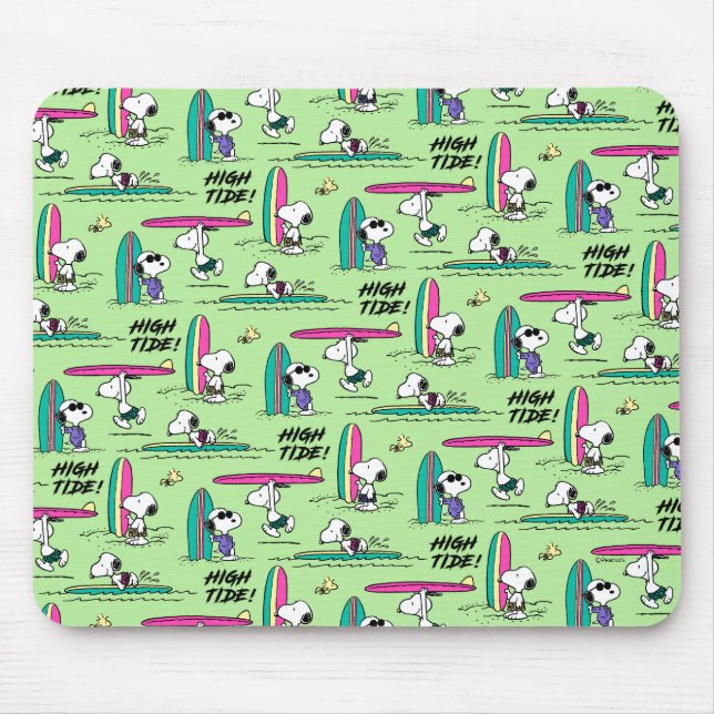 Peanuts | Snoopy Ocean High Tide Pattern Mouse Mat (Front)
