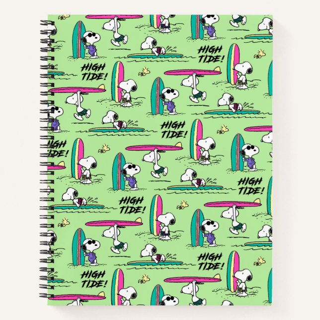 Peanuts | Snoopy Ocean High Tide Pattern Notebook (Front)