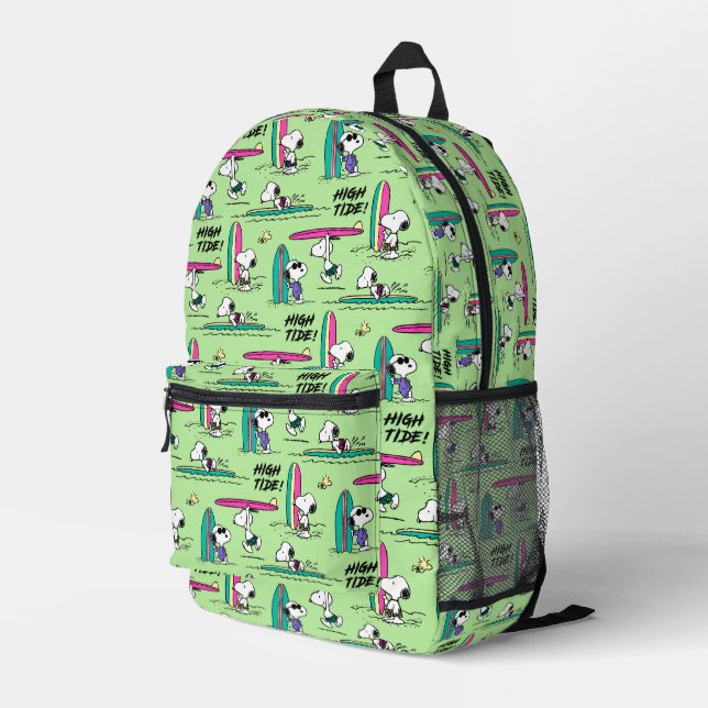 Peanuts | Snoopy Ocean High Tide Pattern Printed Backpack (Back Corner Right)