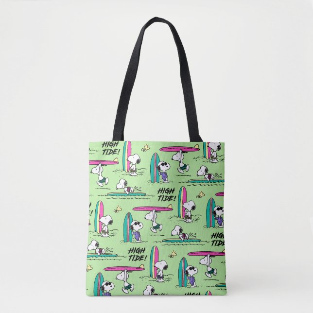 Peanuts | Snoopy Ocean High Tide Pattern Tote Bag (Front)
