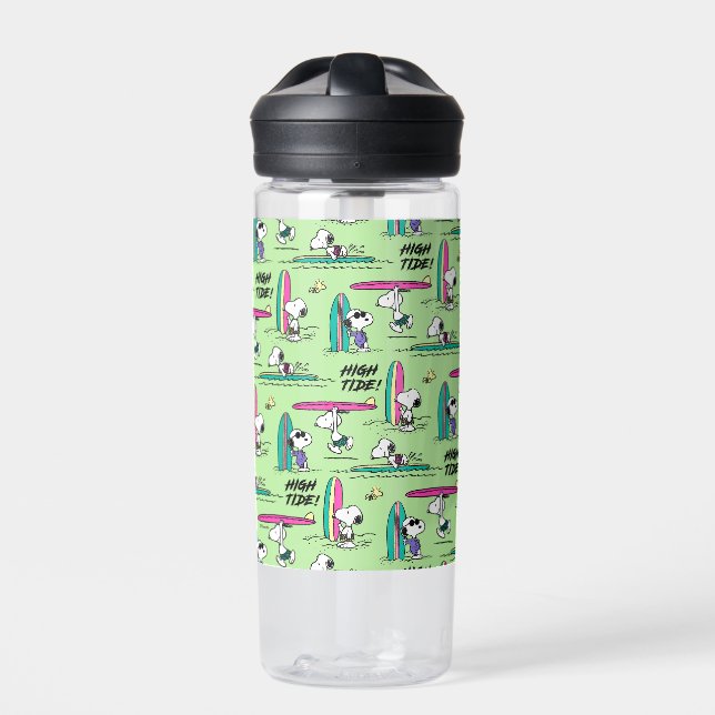 Peanuts | Snoopy Ocean High Tide Pattern Water Bottle (Front)