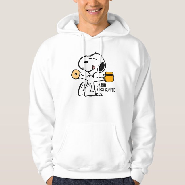 Peanuts | Snoopy OK But First Coffee Hoodie (Front)