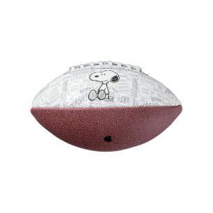 PEANUTS Snoopy on Black White Comics American Football