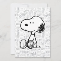 PEANUTS | Snoopy on Black White Comics