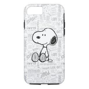 PEANUTS   Snoopy on Black White Comics Case-Mate iPhone Case
