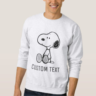 PEANUTS Snoopy on Black White Comics Sweatshirt