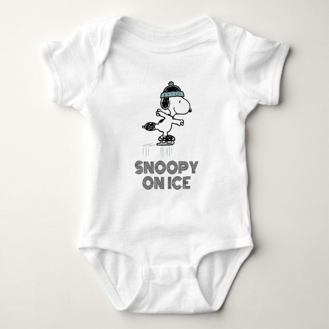 Peanuts | Snoopy On Ice Baby Bodysuit (Front)