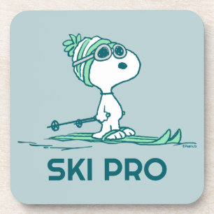 Peanuts Snoopy on Skis Coaster