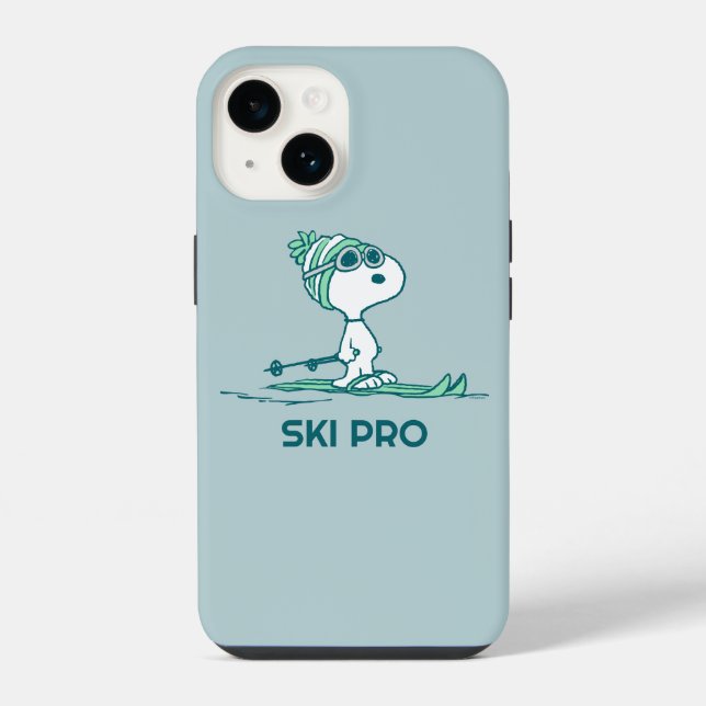 Peanuts | Snoopy on Skis iPhone Case (Back)