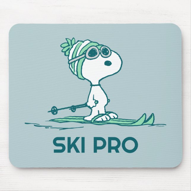 Peanuts | Snoopy on Skis Mouse Mat (Front)