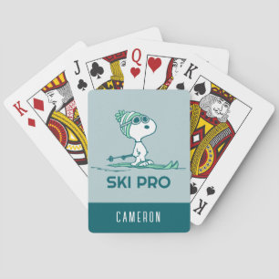 Peanuts   Snoopy on Skis Playing Cards