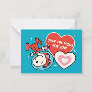 Peanuts Snoopy Over The Moon For You Card
