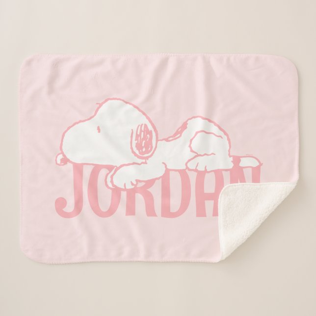 Peanuts | Snoopy Pastel Baby Sherpa Blanket (Front (Horizontal))