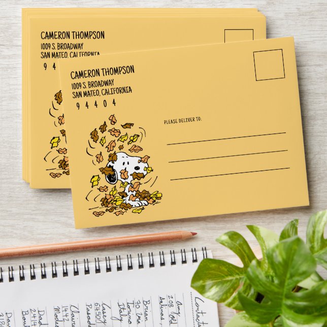 Peanuts | Snoopy Pile of Leaves Envelope (Stacked)
