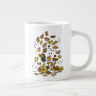 Peanuts   Snoopy Pile of Leaves Large Coffee Mug