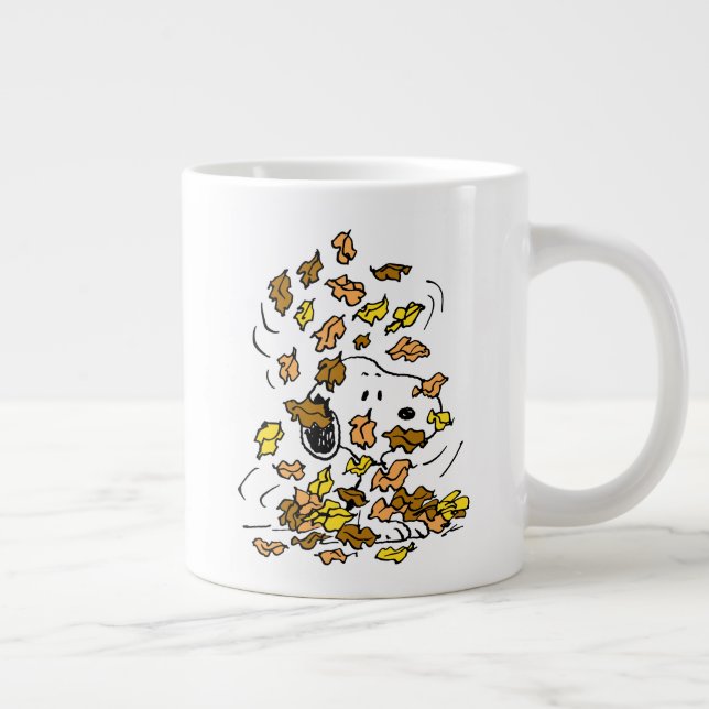 Peanuts | Snoopy Pile of Leaves Large Coffee Mug (Right)