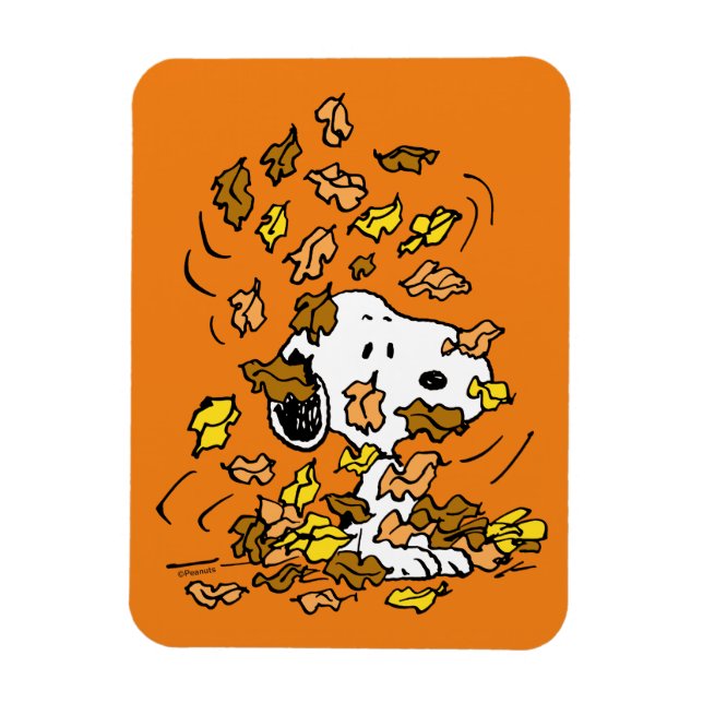 Peanuts | Snoopy Pile of Leaves Magnet (Vertical)