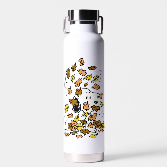 Peanuts | Snoopy Pile of Leaves Water Bottle (Front)