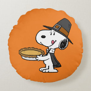 Peanuts   Snoopy Pilgrim Round Cushion