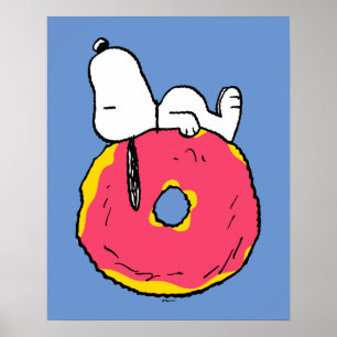 Peanuts   Snoopy Pink Donut Poster