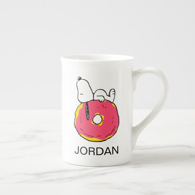 Peanuts | Snoopy Pink Doughnut Bone China Mug (Right)