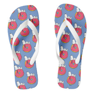 Peanuts   Snoopy Pink Doughnut Flip Flops